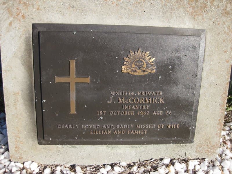 James MCCORMICK gravestone photograph 1