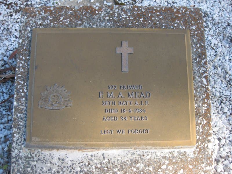 Francis Mark Andrew MEAD gravestone photograph 1
