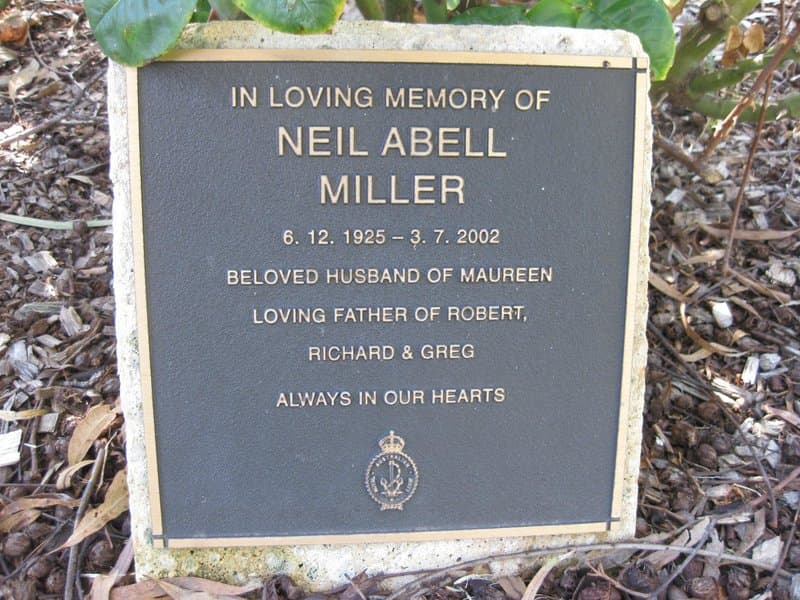 Neil Abell MILLER gravestone photograph 1
