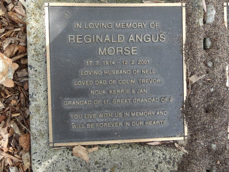 Reginald Angus MORSE gravestone photograph 1