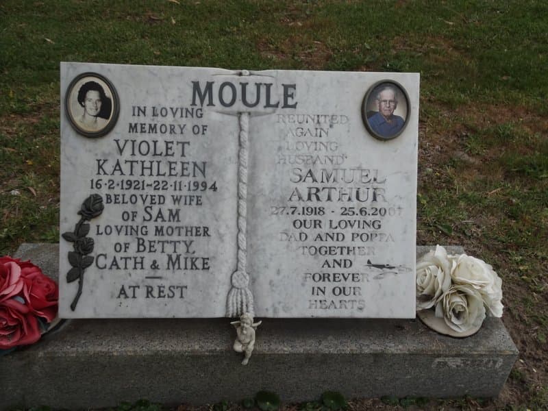 Samuel Arthur MOULE gravestone photograph 1
