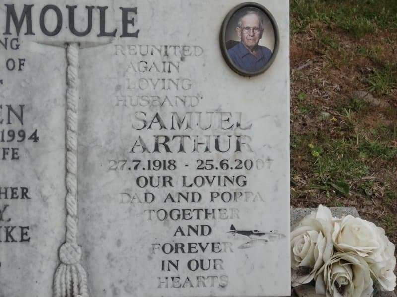 Samuel Arthur MOULE gravestone photograph 2