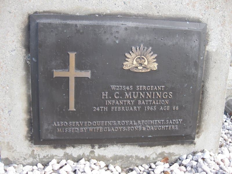 Herbert Cyril MUNNINGS gravestone photograph 1
