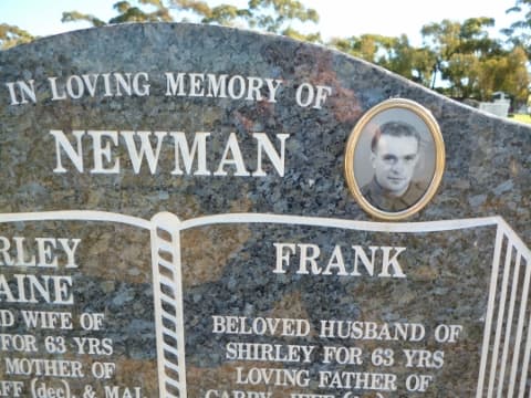 Frank NEWMAN gravestone photograph 1