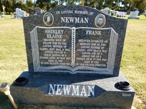 Frank NEWMAN gravestone photograph 2