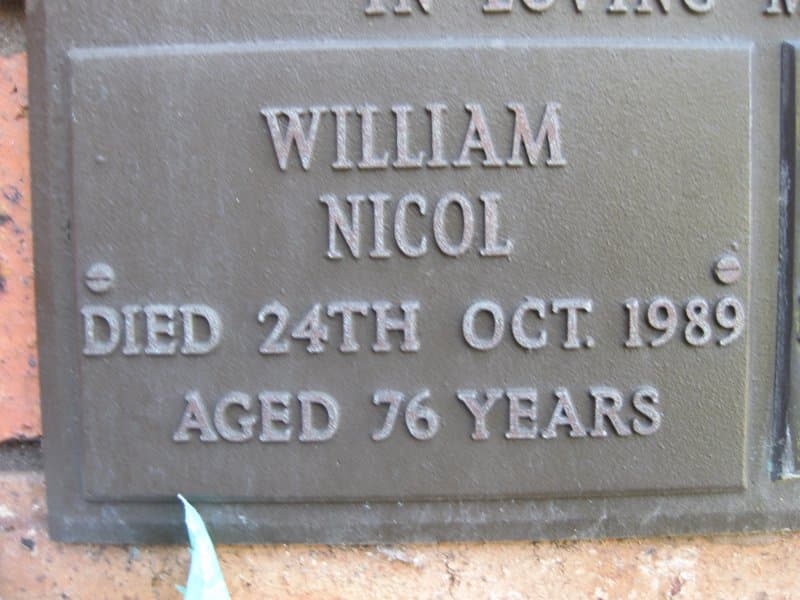 William NICOL gravestone photograph 1