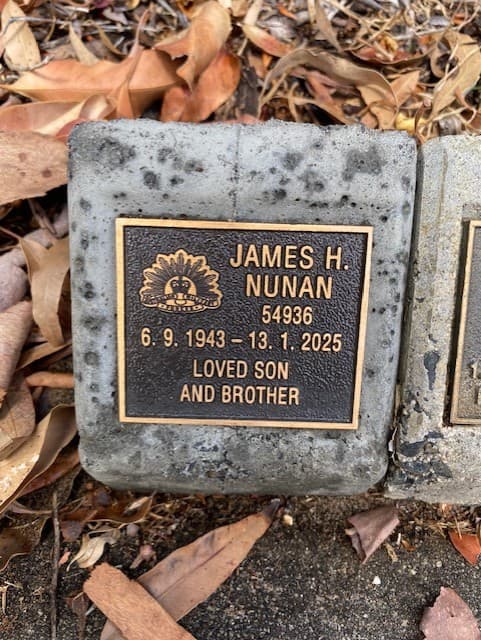 James Hubert NUNAN gravestone photograph 1