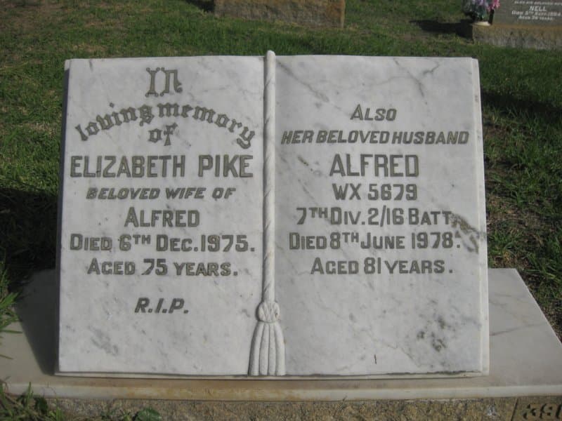 Alfred PIKE gravestone photograph 1