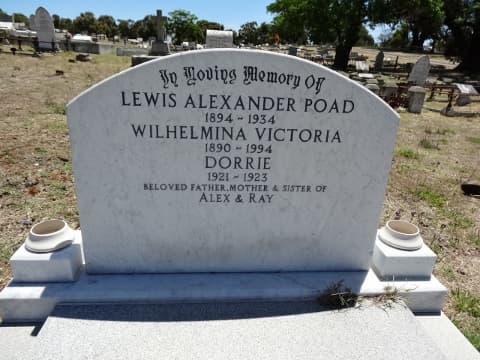 Lewis Alexander POAD gravestone photograph 1