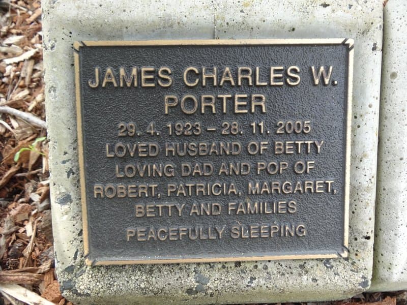 James Charles William PORTER gravestone photograph 1