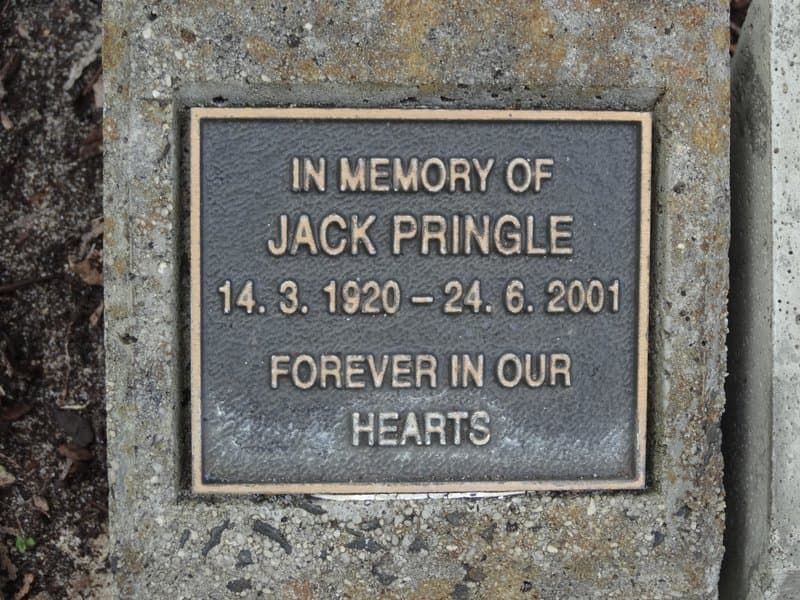 Jack PRINGLE gravestone photograph 1