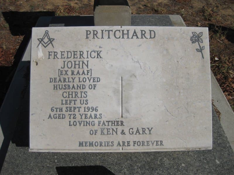 Frederick John Albert PRITCHARD gravestone photograph 1