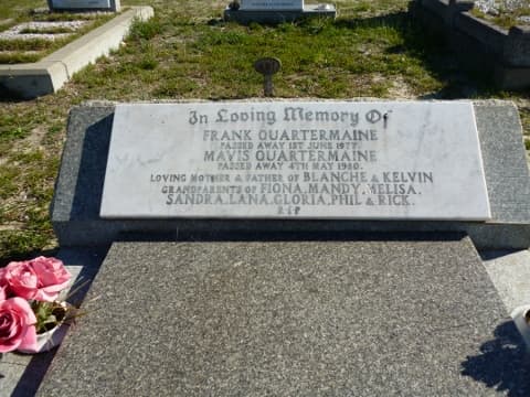 Frank QUARTERMAINE gravestone photograph 1