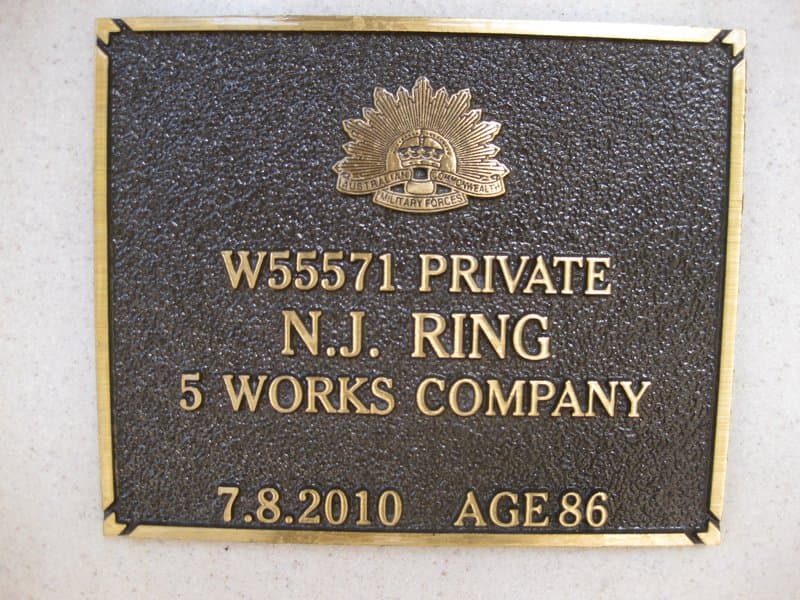 Norman Joseph RING gravestone photograph 1