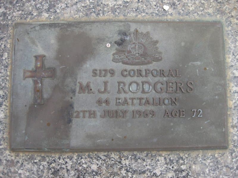 Michael John (Jack) RODGERS gravestone photograph 1