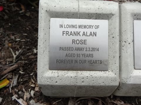 Frank Alan ROSE gravestone photograph 1