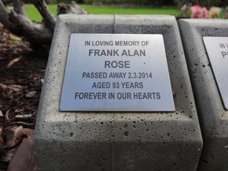 Frank Alan ROSE gravestone photograph 2