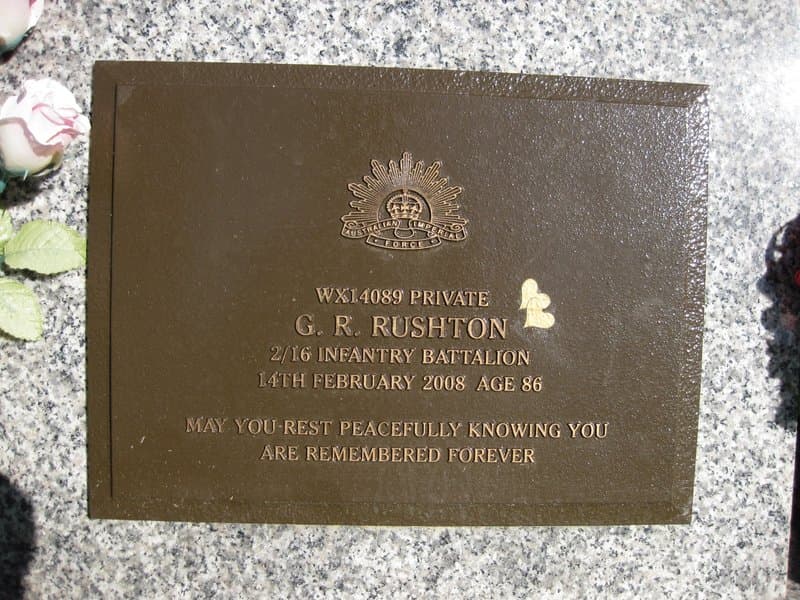 George RUSHTON gravestone photograph 1