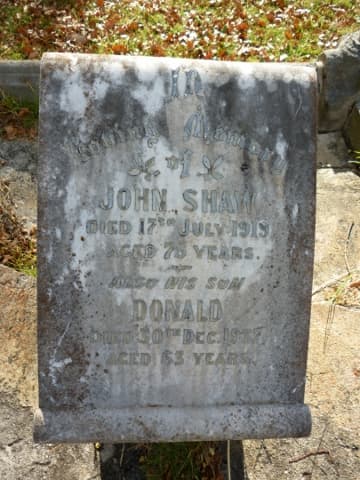 Donald Coll SHAW gravestone photograph 1