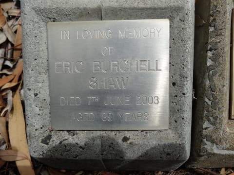 Eric Birchel SHAW gravestone photograph 1