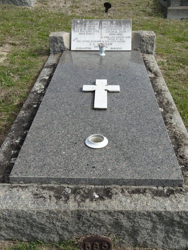 Joseph James SHAW gravestone photograph 1