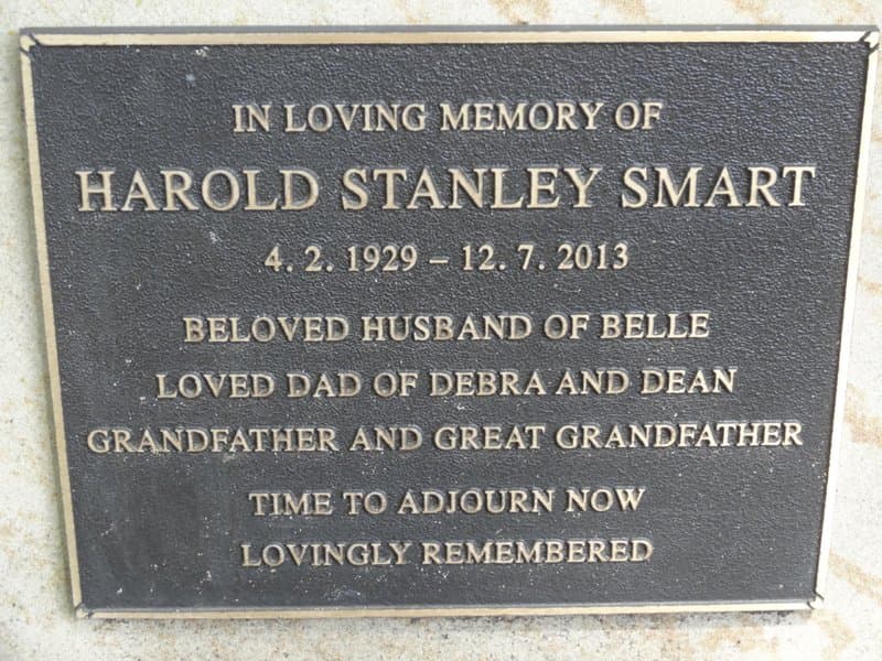 Harold Stanley SMART gravestone photograph 1