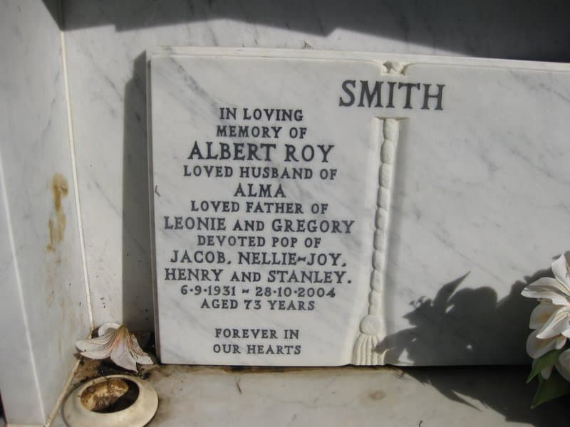 Alfred SMITH gravestone photograph 2