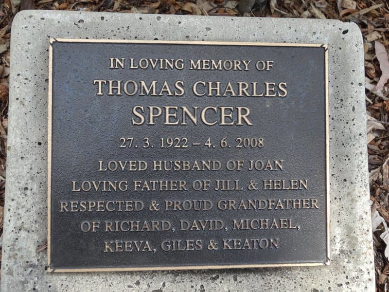 Thomas Charles SPENCER gravestone photograph 1