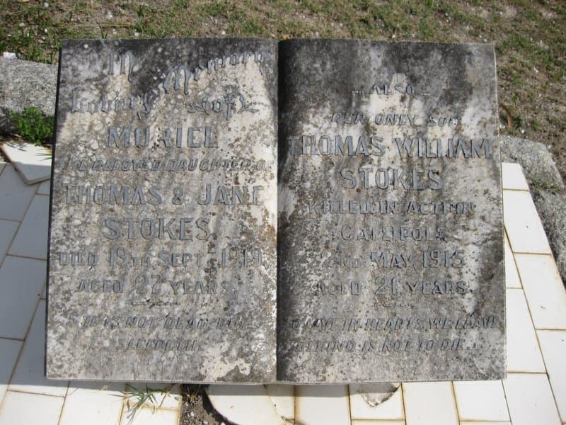 Thomas William STOKES gravestone photograph 1