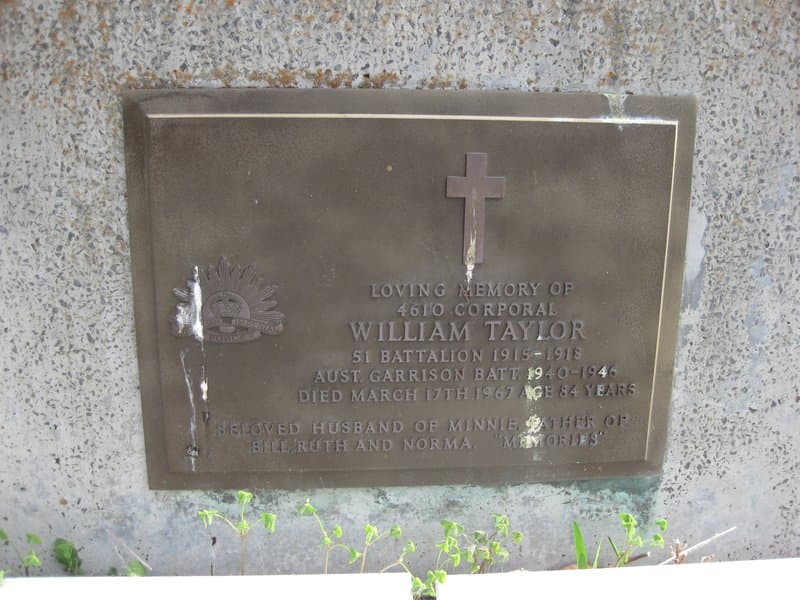 William TAYLOR gravestone photograph 1