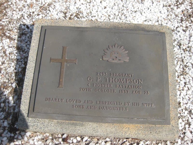 George Percy THOMPSON gravestone photograph 2