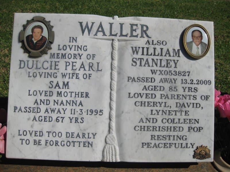 William Stanley WALLER gravestone photograph 1