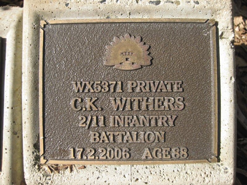 Charles Kitchener WITHERS gravestone photograph 1