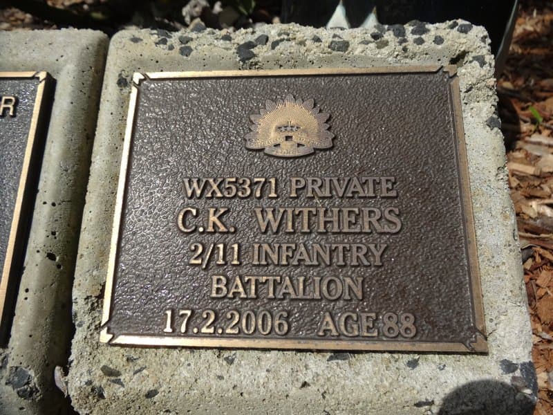 Charles Kitchener WITHERS gravestone photograph 3